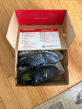 Reebok Black Athletic Training Shoes with Gray Accents
